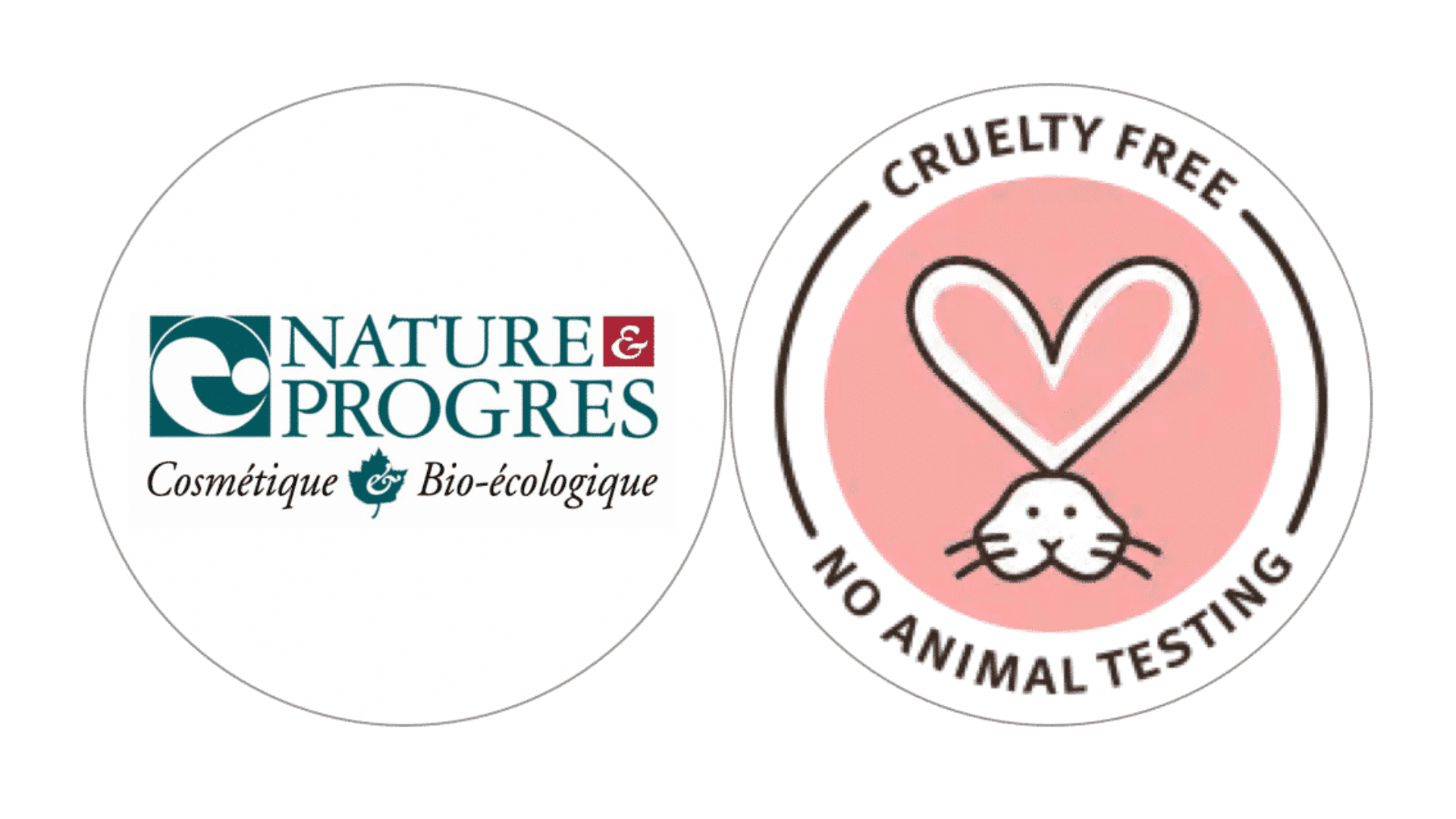 logo mention nature et progrès, logo cruelty free